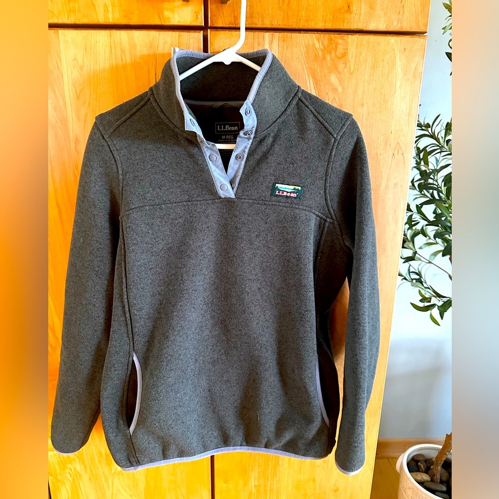 LL Bean fleece pullover womens sweater